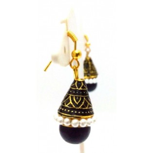 Meenakari Minakari Enamel Jhumka Jhumki Handmade Earring Jewelry Chandelier A111